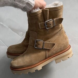 Jimmy Choo Tan Suede Winter Boots